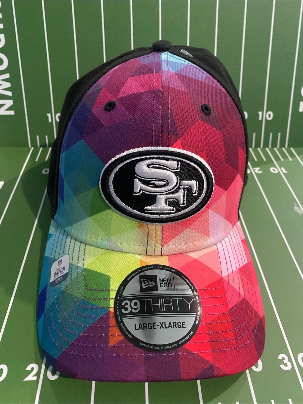 🏈San Francisco 49’ers New Era 39Thirty Crucial Catch Flex-Fit Hat/Cap Size L-XL